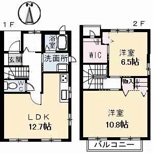 シャーメゾン アイサイト C棟(2LDK/1階)の間取り写真