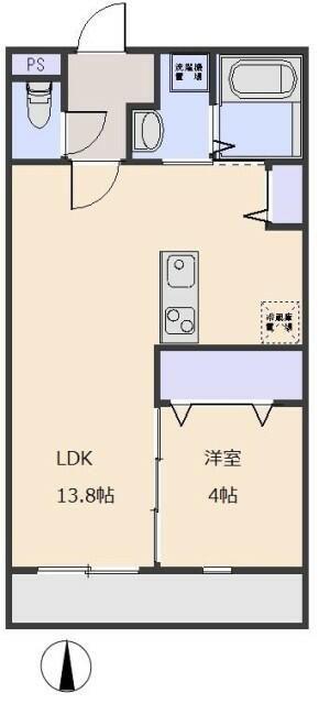 ラコンテ(1LDK/1階)の間取り写真