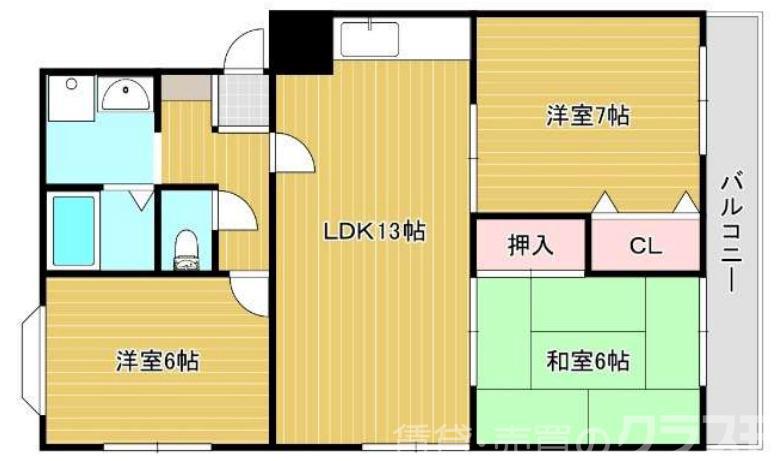 ファミールメゾン(3LDK/3階)の間取り写真