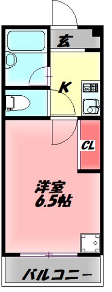 メゾンアバンテ(1K/2階)の間取り写真