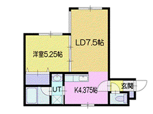 ANNEX(1LDK/4階)の間取り写真