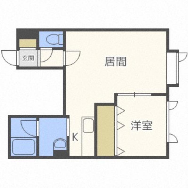 トゥレジュール月寒館(1LDK/2階)の間取り写真