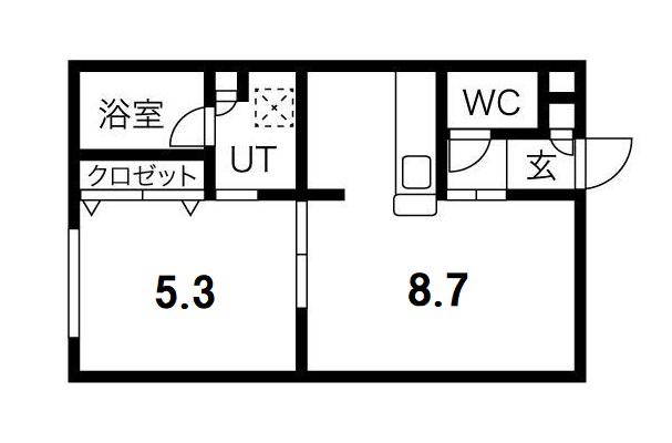 ラ・エスタシオン(1LDK/2階)の間取り写真