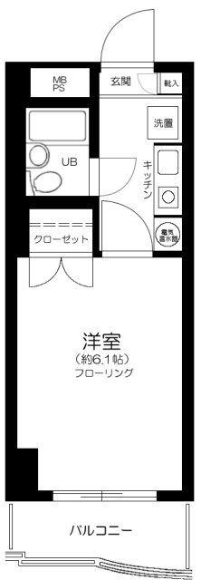 ワコーレ八幡山(1K/1階)の間取り写真