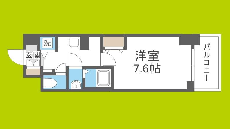 ALIVISドーム前(1K/10階)の間取り写真