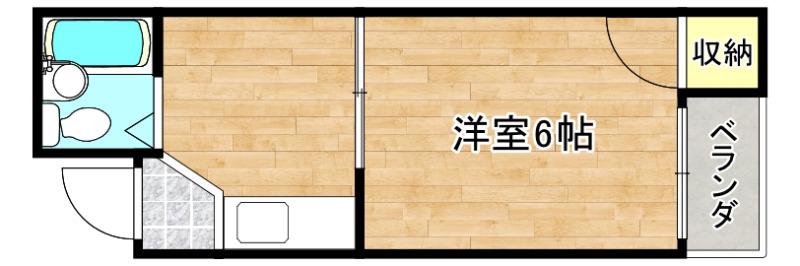 レクサス新今里(ワンルーム/4階)の間取り写真