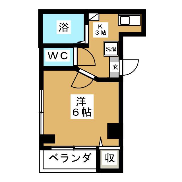 ラボレムス(1K/4階)の間取り写真