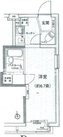 ラグジュアリーアパートメント若林CQ(ワンルーム/2階)の間取り写真