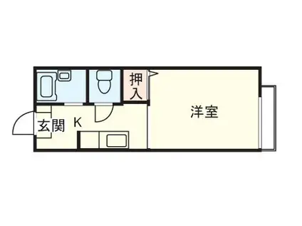 ペアハイムC(1K/2階)の間取り写真