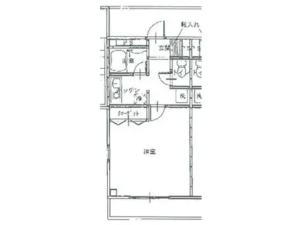 ラ・ターシュ(1K/3階)の間取り写真