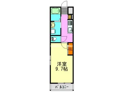 ＪＲ内房線 八幡宿駅 徒歩12分 2階建 築4年(1K/1階)の間取り写真