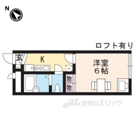 レオパレスわに浜(1K/2階)の間取り写真