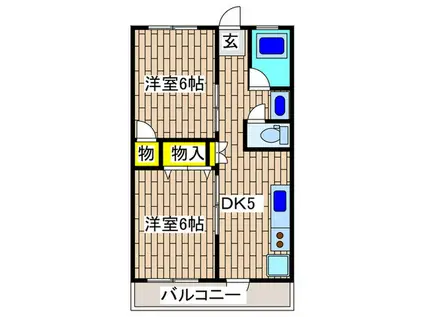 第三日経ビル(2DK/4階)の間取り写真