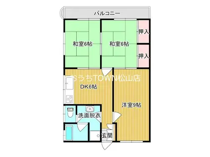 和田マンション(3DK/1階)の間取り写真