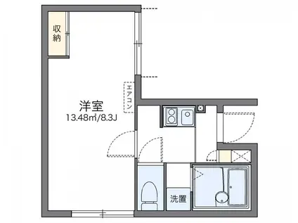 レオネクスト杉山III(1K/2階)の間取り写真