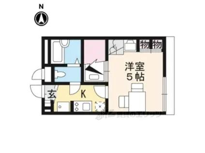 レオパレス TAKUYAⅢ(1K/1階)の間取り写真