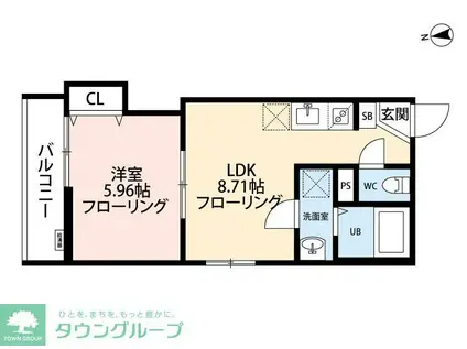 立川セイワレジデンスII(1LDK/3階)の間取り写真