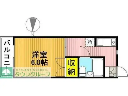 チバレー仲里(1K/1階)の間取り写真