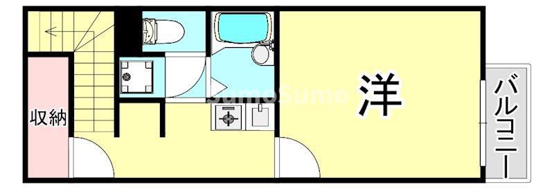 レオネクストさくら五段坂I(1K/2階)の間取り写真