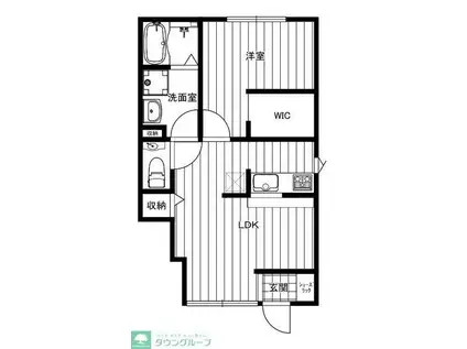 バレミックス辻堂(1LDK/1階)の間取り写真