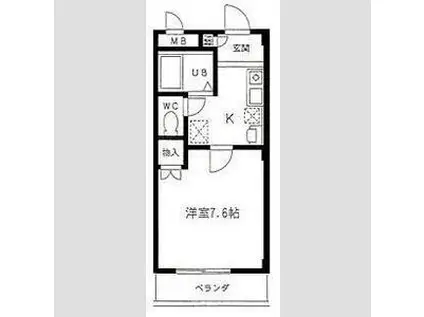 近鉄名古屋線 戸田駅(愛知) 徒歩32分 2階建 築23年(1K/1階)の間取り写真