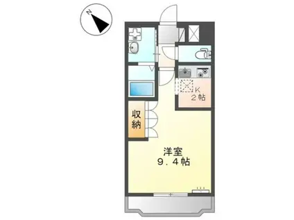 ビクトリーブルク(1K/1階)の間取り写真