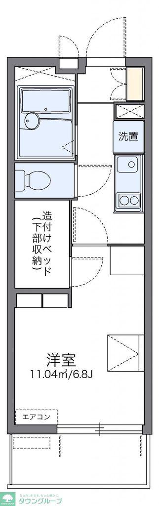 レオパレス西志賀(1K/3階)の間取り写真