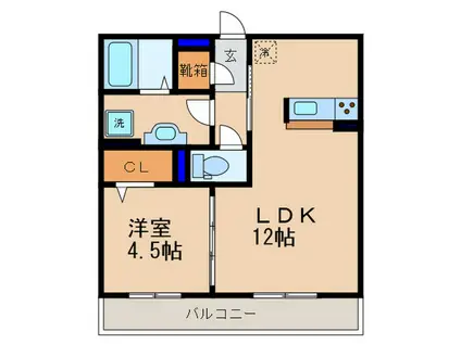 メゾンドゥ エスポワール(1LDK/3階)の間取り写真