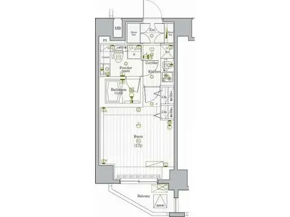 PREMIUM CUBE G駒沢大学(1K/10階)の間取り写真