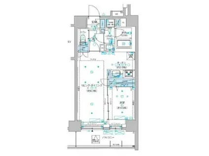 メインステージ両国III(1LDK/10階)の間取り写真