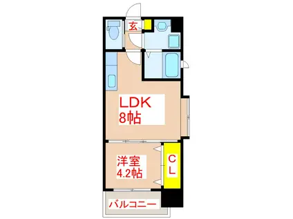 TOSCANA(1LDK/2階)の間取り写真