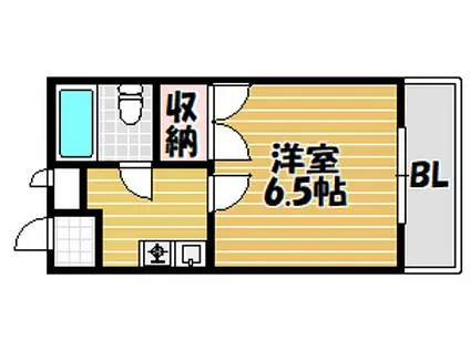 メゾン深野II(1K/4階)の間取り写真