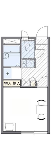 レオパレスI TO U(1K/1階)の間取り写真