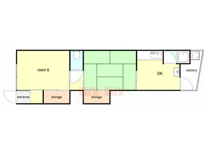 BMコート妙法寺(2DK/2階)の間取り写真