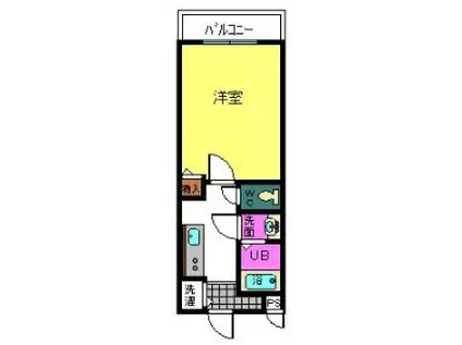 リヴェール(1K/1階)の間取り写真