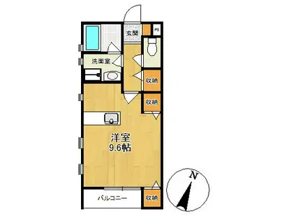 スワ・プレーム(1K/2階)の間取り写真