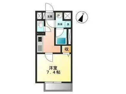 RESIDENCE LUIDA(1K/3階)の間取り写真