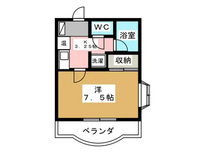 スカイガーデンオザワ(1K/2階)の間取り写真