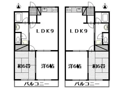 ピュアハイムASUKA(2LDK/2階)の間取り写真