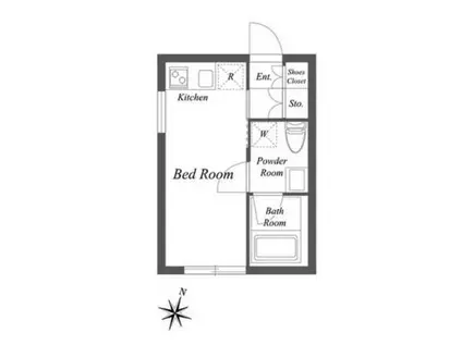 PASEO SANGENJAYA-イースト(ワンルーム/3階)の間取り写真