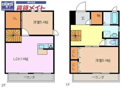 セレーノ鳥居町(2LDK/1階)の間取り写真