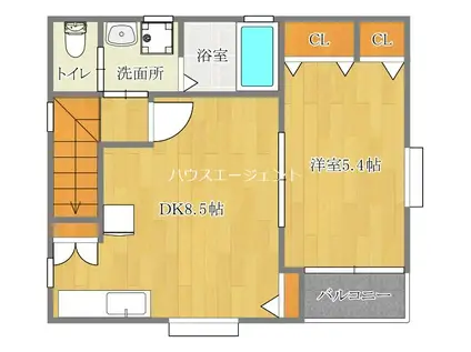 PETIT MAISON YAMAYA(1DK/2階)の間取り写真