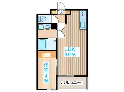 ラフィーノ八乙女(1LDK/1階)の間取り写真