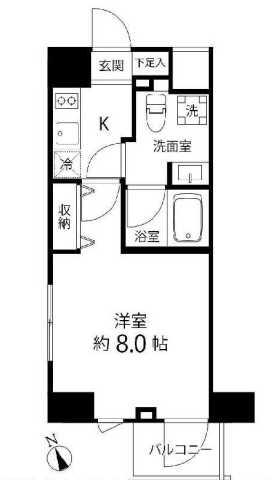 DELCCS IKEBUKURO(1K/13階)の間取り写真