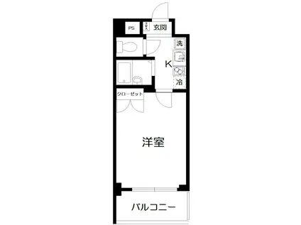 ファストコート亀戸(ワンルーム/7階)の間取り写真