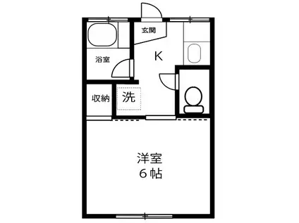 国際ハイツ(1K/2階)の間取り写真