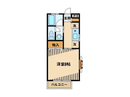 ハイツ寿(ワンルーム/1階)の間取り写真