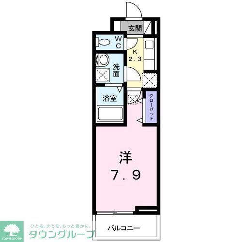 サンクレスト(1K/3階)の間取り写真