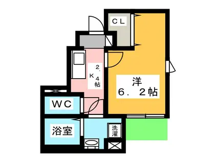 アドハイム(1K/1階)の間取り写真