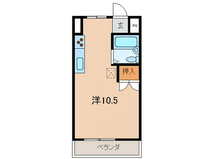 エル カワムラ(ワンルーム/1階)の間取り写真